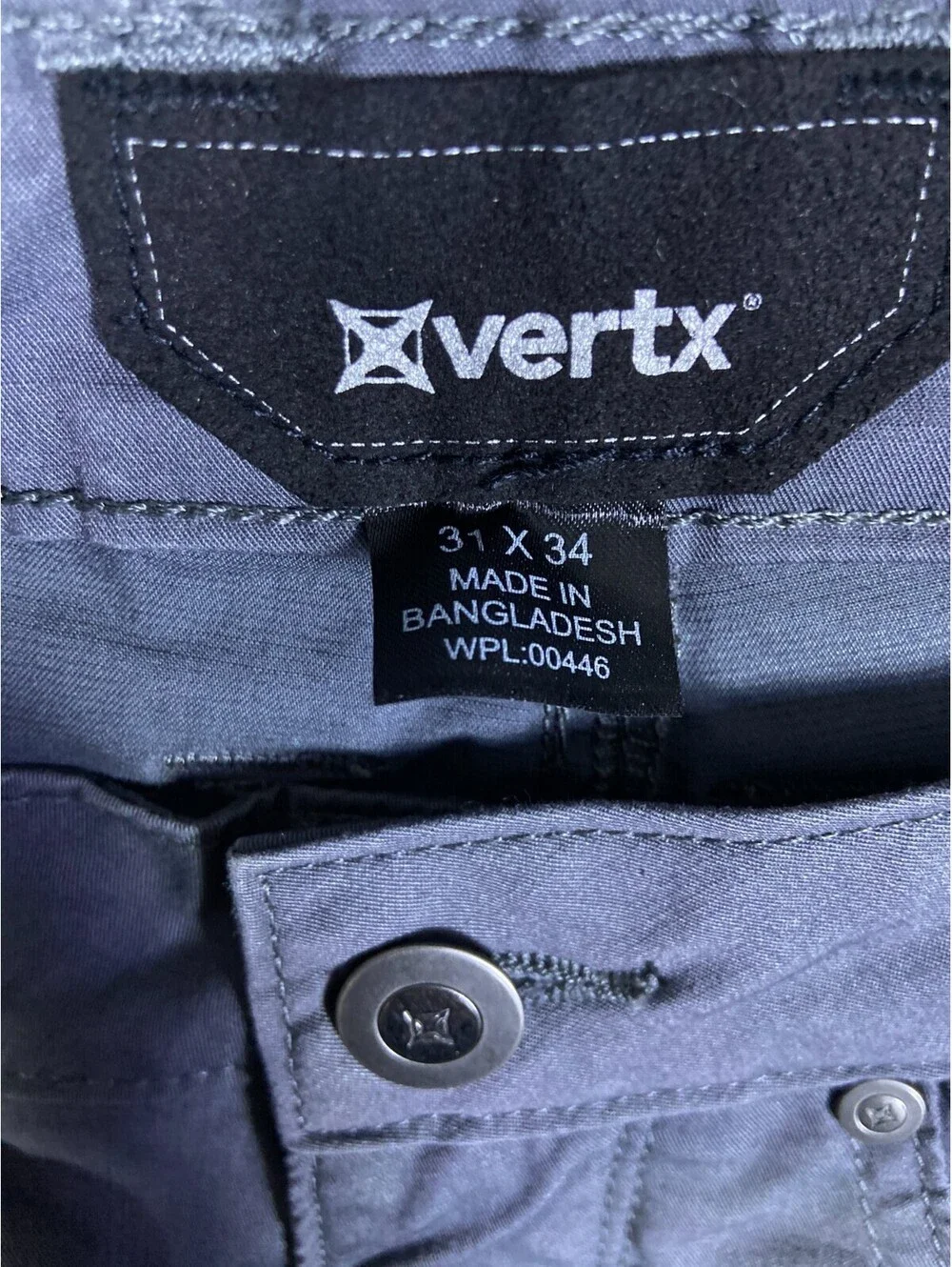 VERTX Cutback Technical Pants Men 31x34 33 Gray Hiking Utility Tech Work VTX1235